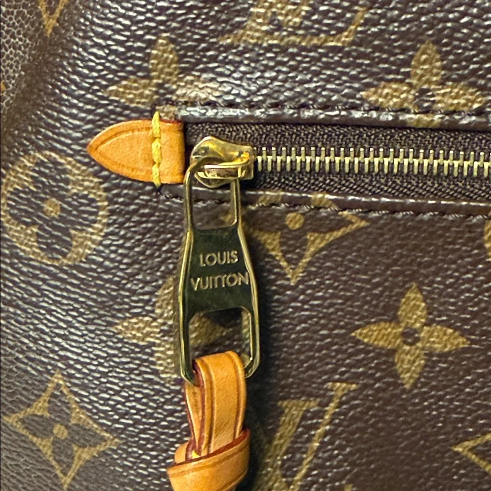 Louis Vuitton Monogram Iena MM Tote Bag Zip Top Shoulder Bag 2016